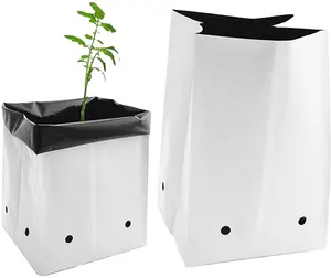 High Quality Black And White Plastic Growing Bag Durable Plastic Nursery Grow Bag Garden Plastic Grow Bags Planting