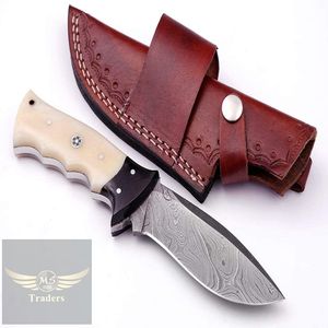 มีดล่าสัตว์และตั้งแคมป์คมกริบ ด้ามไม้พะยูง มีดเชฟเหล็กดามัสกัส (MS-59) - Product Image 3