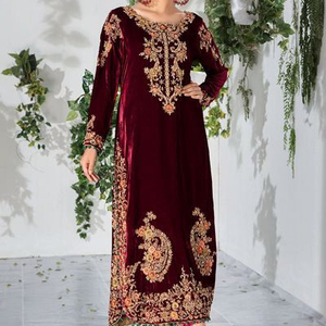 --DESIGNER- BEAUTIFUL HEAVY--EMBROIDERY on LONG KAMEEZ, PANT DRESS WITH BEAUTIFUL HAND ZARDOZI WORK---for Party/ DAILY BASE=2021 - Product Image 1