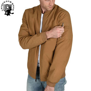 UNIQUE GYM WEAR Veste bomber d'hiver pour homme, écologique, imperméable, coupe-vent, respirante, en nylon/polyester, coupe ajustée, fermeture éclair - Product Image 3