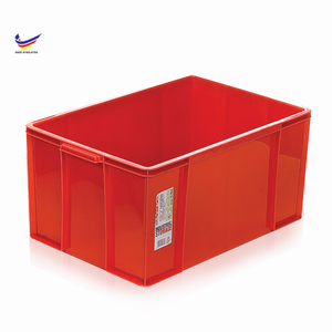 Caja de almacenamiento de plástico Industrial, contenedor apilable y duradero, grande