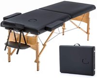 Table de massage pliable 28 pouces de large, réglable en hauteur, portable, avec mousse à mémoire de forme, lit de massage spa