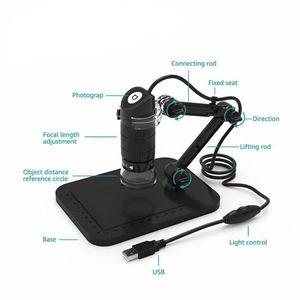 Microscope électronique numérique USB HD 1000x, avec Zoom éclairé et support rotatif à 360 degrés