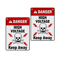NEXHUB DangerSign-01 Panneaux de signalisation en émail personnalisés, style rétro, professionnels, pour la sécurité extérieure, en métal plaqué, double face
