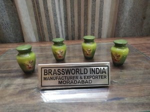 Mini urne/urne de crémation en aluminium pour cendres/urne souvenir par Brassworld India - Product Image 4
