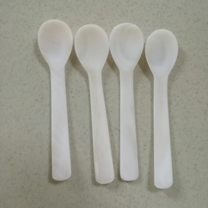 Mop spoon for caviar, food safe spoon from mother of pearl shell, seashell spoon - Product Image 1