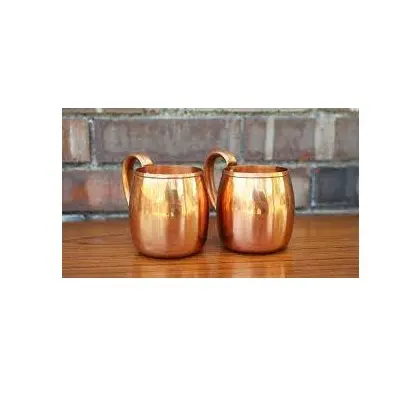 Top quality copper use Moscow Mule Copper Mugs Hammered Cups Stainless Steel Copper Plating Gold Handles for shinny polished