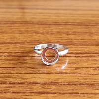 Bague de sertissage vide en argent sterling S925, forme ronde de 10 mm, sans pierre, pour création de bijoux DIY, fournisseur de bijoux fins