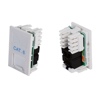 Modulo Euro Compatto Cat.6 Non Schermato IDC UTP Keystone Jack per Scatola da Pavimento Componenti per Telecomunicazioni