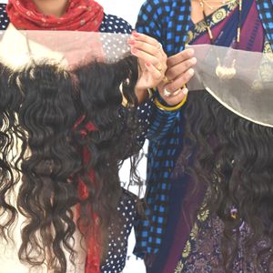 Cabello Humano Camboyano Virgen Ondulado 13x4 Frontal, Producto de Alta Calidad, Precio de Fábrica al por Mayor, Sin Procesar, Aspecto Natural - Product Image 4