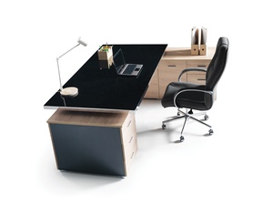Meubles de bureau exécutifs modernes d'Elsa Table basse convertible de bureau en bois durable en PVC à bandes latérales en MDF pour la maison - Product Image 2