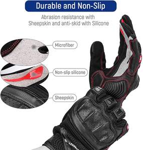 Gants d'entraînement de motocross respirant doigt complet léger cuir de haute qualité unisexe Sports de plein air Protection des mains meilleur - Product Image 2