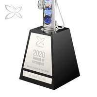 Trophée de golf en fer chromé sur mesure Crystocraft, gravé au laser UV, impression sérigraphique, art populaire, sport, Europe