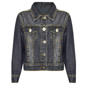 Venta al por mayor personalizable señoras chaqueta de mezclilla moda de las mujeres Casual suelta manga larga diseño OEM producto - Product Image 3