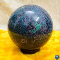 Grande sphère de rubis de 20 cm en kyanite, agate sculptée, pour la décoration intérieure, la guérison, la méditation et la mise en terre, 12 kg