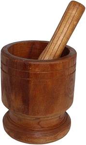 Mortero de madera y mazo sólido de alta calidad, para hierbas, especias, granito, mortero y Mazo - Product Image 5