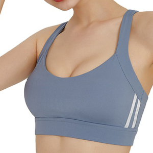 Soutien-gorge de sport grande taille pour femme, personnalisable avec logo, sans couture sur le devant, maintien élevé, pour entraînement, gym, yoga, course à pied, vêtements de sport, vente en gros - Product Image 3