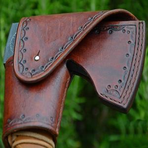 Hacha de hoja de acero inoxidable 420, hacha de supervivencia con Funda de cuero, cuchillo multifuncional, 100 piezas industriales, PK - Product Image 4