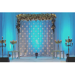 Elegante fondo de vela metálica lujosa para bodas Decoraciones DE BODA contemporáneas con paredes de velas maravillosas - Product Image 1