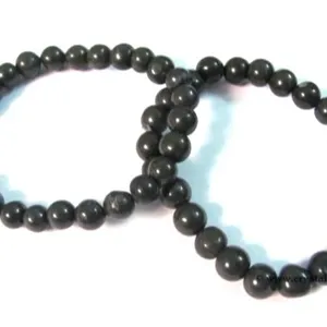 Get Online Black Agate Round Bracelets : Black Agate Round Bracelets For Sale