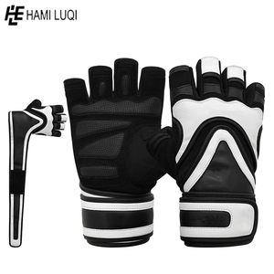 Gants de gymnastique pour femmes, pas cher, entraînement sans doigts, Fitness, haltérophilie, blanc, noir, Logo personnalisé, couleur - Product Image 3