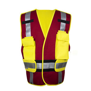 Uniforme de trabajo para hombre, ropa sin mangas de malla con cremallera, chaleco de seguridad reflectante Hi Vis para construcción - Product Image 3