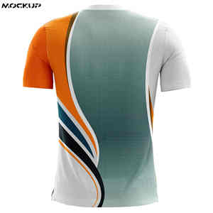 Camiseta de fútbol de manga corta con cuello levantado de secado rápido de 100% poliéster con impresión Digital personalizada para ropa de equipo Unisex para adultos - Product Image 4