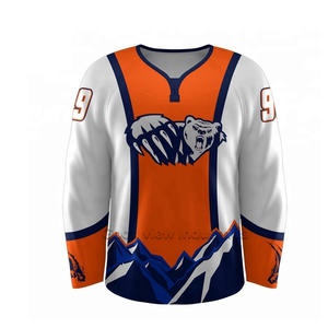 Maillot de Hockey sur glace avec col en v, maillot sur mesure, 100% Polyester, nouvelle collection, offre spéciale - Product Image 1