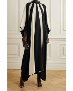 Robe longue en soie glacée Kaftan, vêtements islamiques, teinture par nouage, imprimé, taille libre, tenue décontractée pour femmes musulmanes - Product Image 5