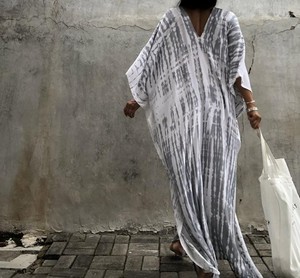 Caftán largo hecho a mano para mujer, caftán largo para vestir en la playa - Product Image 5