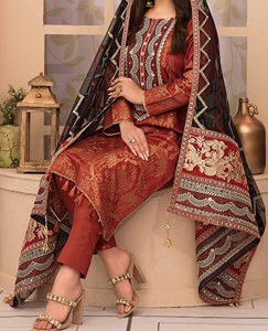 Salwar Kameez 3 pièces de haute qualité pour femmes vêtements de fête fantaisie par Shafoon vêtements indiens pour femmes pakistanaises - Product Image 2