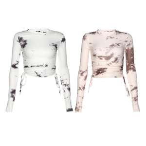 Women's Latest Casual Style Crop <b>Tops</b> Best Material Custom Sale Tie Dye Print - Product Image 2