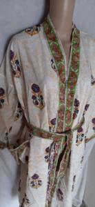 Haute Qualité Conception Kimono Robe Kaftan Nuit Plage Couverture Longue Maxi Ethnique Robe De Bain Main Bloc Imprimer Tunique Robes Une Plus La Taille - Product Image 3