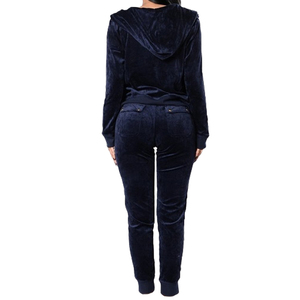 Nouveaux survêtements en velours personnalisés OEM – Vêtements de sport ajustés pour femmes, tenue décontractée à manches longues, coupe slim, vente en gros - Product Image 4
