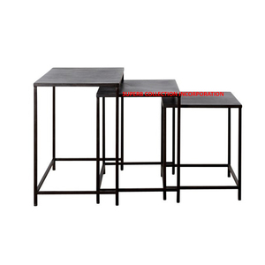 Antiqui Top Vente Vintage Café table Gigogne Avec Dessus En Métal Tables Gigognes Faits À La Main En Métal de Conception - Product Image 1