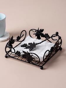 Porte-serviettes en métal pour la maison, support de rouleau essuie-tout métallique, décoration et tendance, noir - Product Image 4