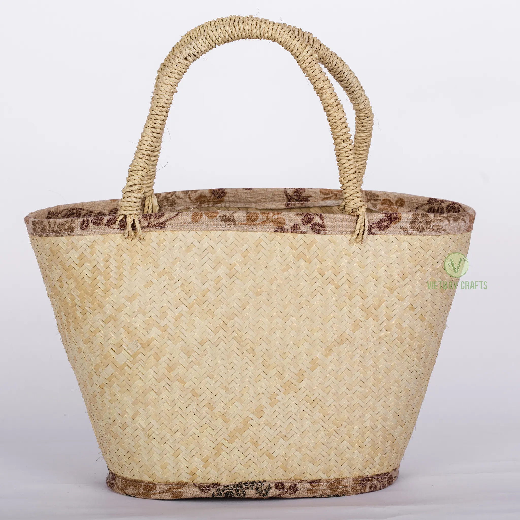 Bolsa de rattan com alças de lavanderia, design exclusivo para tiras de piquenique, com padrão feito no vietnã