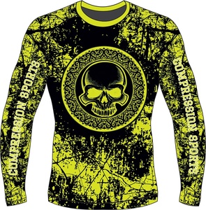 Professional Long Sleeve Gym Clothing Sublimation <b>Printed</b> Custom MMA <b>Surfing</b> Rash Guard - Product Image 1