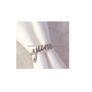 Anneau de serviette en laiton plaqué anneau de serviette en métal écologique - Product Image 5