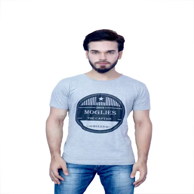 100% algodão camiseta para homens com impressão meia manga em torno do pescoço camiseta verão desgaste respirável como o uso