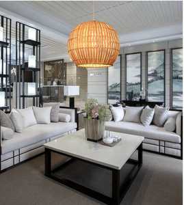 Abat-jour en forme de cloche en rotin bambou, design moderne, luminaire décoratif d'intérieur, idéal pour un salon - Product Image 4