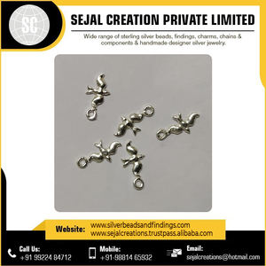 Mejor precio personalizado 925 encantos de plata esterlina lindo a granel elegante bisel ajuste incrustaciones a granel - Product Image 4