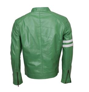 Ben-chaqueta de cuero de oveja con cremallera para mujer, chaqueta de moda informal en color verde, nuevo diseño, 10 estilos - Product Image 2
