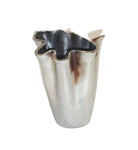 Vases floraux antiques en aluminium nickelé plaqué or brillant polonais moderne luxe fantaisie Offre Spéciale maison mariage décoratif - Product Image 1