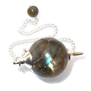 Nouvelle pierre de guérison Labradorite boule pendule Divination Pop Chakra pendentif en cristal acheter chez agate élégante - Product Image 2