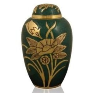 Urne funéraire de grande taille en or de style américain Radiance, fabriquée à la main, avec niche gravée à la main pour les cendres humaines et d'animaux de compagnie, fournitures funéraires pour la maison - Product Image 6