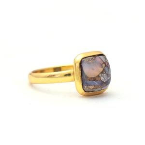 Natural Stone Cushion Shape Ethiopian Opal Copper Ring Wholesale Gemstone Fine <b>Jewellery</b> Ring 925 Solid Sterling <b>Silver</b> Ring - Product Image 2
