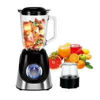 2 In1 400w1.5L Rvs Base Glazen Pot Tafel Blender Fruit Blender Verse Sap Blender Met Krachtige Mengen Mot
