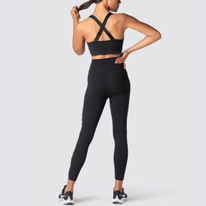 OEM Customized New Seamless Lightweight Breathable Reversible High Waist Yoga Legging Set for Women Gym & Fitness - Product Image 2