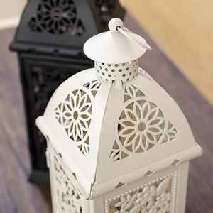 <b>WHITE</b> BLACK CANDLE HOLDER METAL CANDLESTICK <b>LANTERN</b> CANDLE HOLDER for HOME DECORATION - Product Image 3